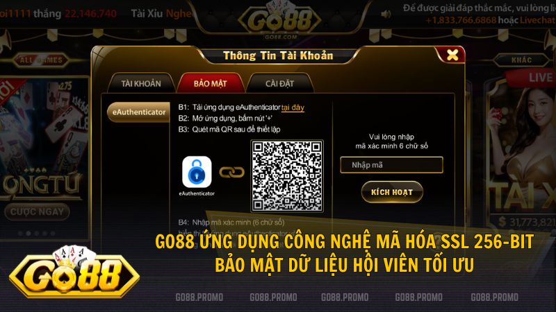 Cơ chế xác thực OTP tăng cường lớp bảo vệ cho mọi giao dịch tại Go88