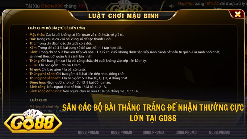 Nắm vững quy tắc xếp chi giúp bạn tối ưu sức mạnh 13 lá bài tại Go88